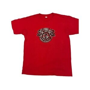 ELEMENT Men's T Shirt Red Short Sleeve Sz L